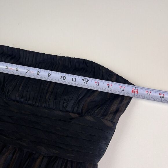 BCBGMaxazria Y2K Silk Maxi Dress size 6P Babydoll Evening Gown Fairy Whimsigoth - Picture 6 of 12